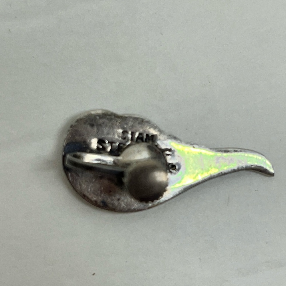 Vintage Siam Sterling Silver dancer pin & earrings - Picture 5 of 5